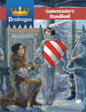 Pendragon Gamemaster's Handbook with illustration of characters and shield