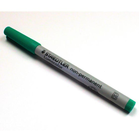 Staedtler non-permanent marker with green cap on a white background
