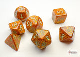 Chessex Dice: Glitter Mini-hedral Gold/silver (7)