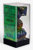 Chessex Dice: Scarab Mega-hedral Set Jade/gold (7)
