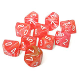 Chessex Dice: Festive - Dahlia/white (10)