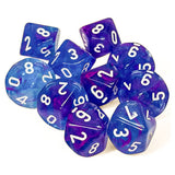 Chessex Dice: Nebula - D10 Aura/white Luminary (10)