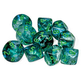 Chessex Dice: Borealis - D10 Luminary Kelp/Light Green (10)