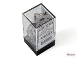 Chessex Dice: Frosted Polyhedral Set Clear/Black Set (7)