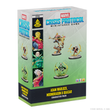 Marvel Crisis Protocol miniatures game character pack box with figures on a white background