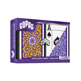 Copag playing cards in a purple box with card design visible