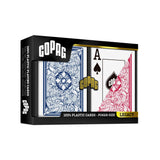 Copag playing cards packaging with card samples on a white background