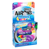 Crazy Aaron's Thinking Putty packaging with a colorful design on a white background