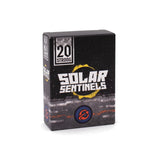 Box of 'Solar Sentinels' game with '20 Strong' branding on a white background