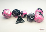 Chessex Dice: Gemini Mini-hedral Black-Pink/white (7)