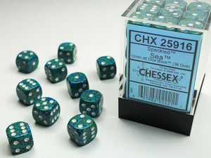 Chessex Dice: Speckled - 12mm D6 Sea (36)