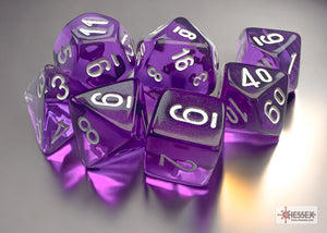 Chessex Dice: Translucent Mini-hedral Purple/white (7)