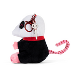 Plush keychain with a character design on a white background