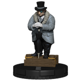 Statue of a character in formal attire with a top hat on a white background