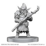 Unpainted miniature figure of a fantasy character on a white background
