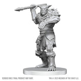 Unpainted fantasy figurine on a white background