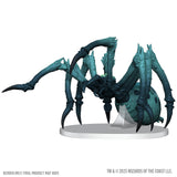 Fantasy creature figurine with teal and black color scheme on a white background