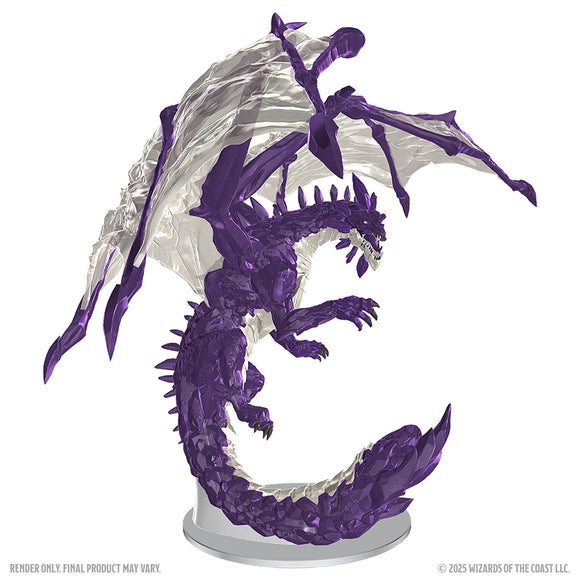 D&D: Icons of the Realms: Adult Amethyst Dragon Boxed Miniature