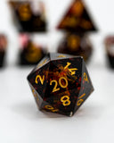 Emberglow Gaming: Red Mountains - Sharp Edge Dice Set