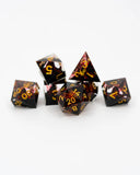 Emberglow Gaming: Red Mountains - Sharp Edge Dice Set