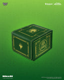 Green game box with gold accents on a green background, featuring Avatar the Last Airbender branding.