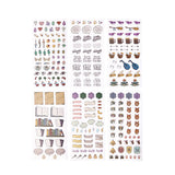 Collection of decorative stickers on a white background
