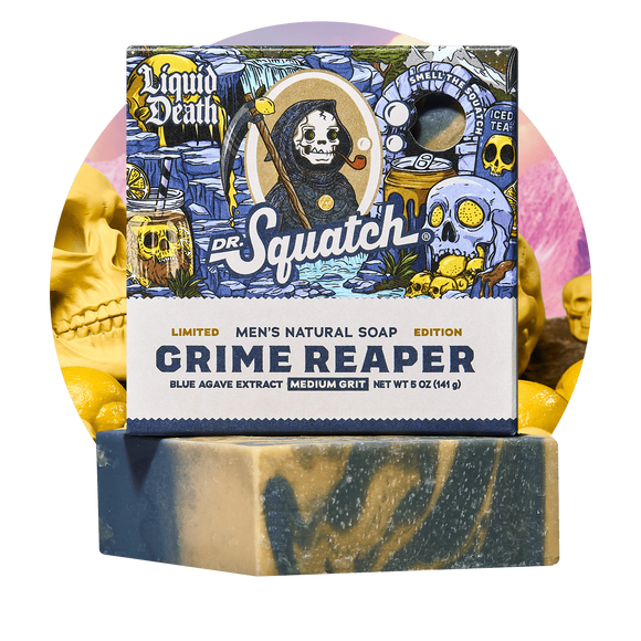 Dr. Squatch Soap: Liquid Death Collection - Grime Reaper