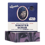 Soap bar with packaging featuring 'Squatch' and 'Star Wars' branding on a green background