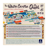 Board game packaging for 'The White Castle Duel' with colorful board and pieces.