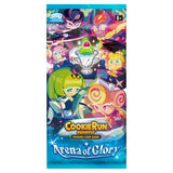 Cookie Run Braververse trading card game pack with colorful characters on a blue background