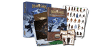 Deadlands role-playing game books and character cards on a green background