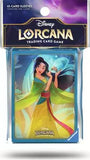 Pack of Disney Lorcana trading card game sleeves with a character from Mulan on the front.