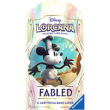 Disney Lorcana trading card game pack with a character on a white background