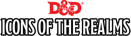 Logo of D&D with 'Icons of the Realms' text