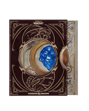World of Warcraft Dungeons & Dragons box set featuring a dark brown cover with gold filigree, a central blue gemstone illustration, and a partially visible silver-toned inner box.