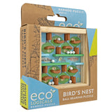 Wooden 'Bird's Nest' puzzle in eco-friendly packaging with 'ecologicals' branding.