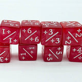 Foam Brain Games: D6 +1/+1 Counters - Pearl Red (8)