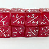 Foam Brain Games: D6 +1/+1 Counters - Pearl Red (8)