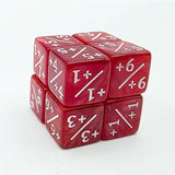 Foam Brain Games: D6 +1/+1 Counters - Pearl Red (8)