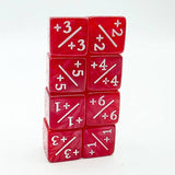 Foam Brain Games: D6 +1/+1 Counters - Pearl Red (8)