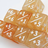 Foam Brain Games: D6 +1/+1 Dice Counters - Orange/White (8)