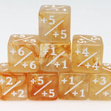 Foam Brain Games: D6 +1/+1 Dice Counters - Orange/White (8)