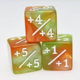 Foam Brain Games: D6 +1/+1 Dice Counters - Green/Gold (8)
