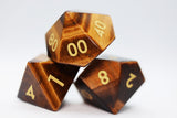 Foam Brain Games: Gemstone Dice Set - Tiger's Eye/Gold (7)