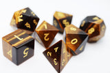 Foam Brain Games: Gemstone Dice Set - Tiger's Eye/Gold (7)