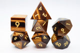 Foam Brain Games: Gemstone Dice Set - Tiger's Eye/Gold (7)