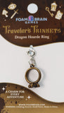 Dragon Hoarde Ring charm on a Foam Brain Games branded card
