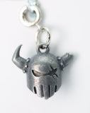 Silver pendant with a star design on a white background