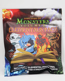 Packaging for 'Lost Tome of Monsters Volume 2 Elementals Pack' with illustrations of elemental creatures.