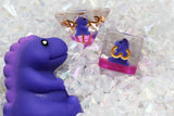 Purple T-Rex RPG Dice Set